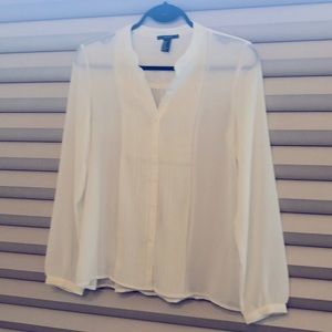 Sheer Cream Blouse